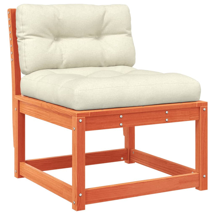 sofasæt til haven 6 dele med hynder massivt fyr gyldenbrun