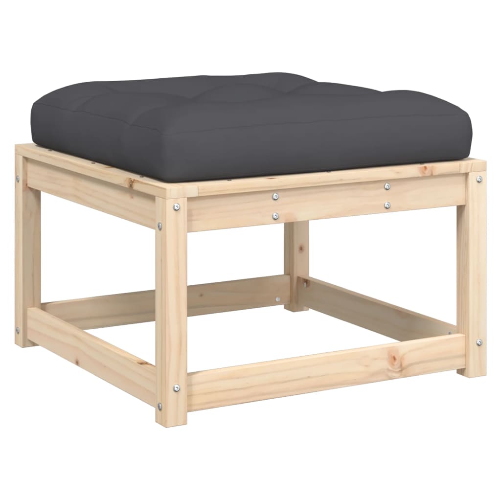 sofasæt til haven 6 dele med hynder massivt fyrretræ