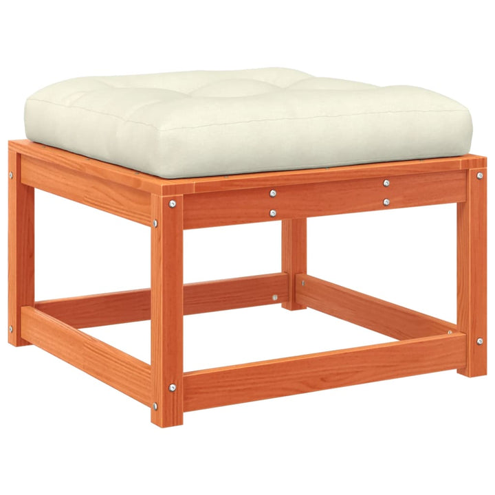 sofasæt til haven 6 dele med hynder massivt fyr gyldenbrun