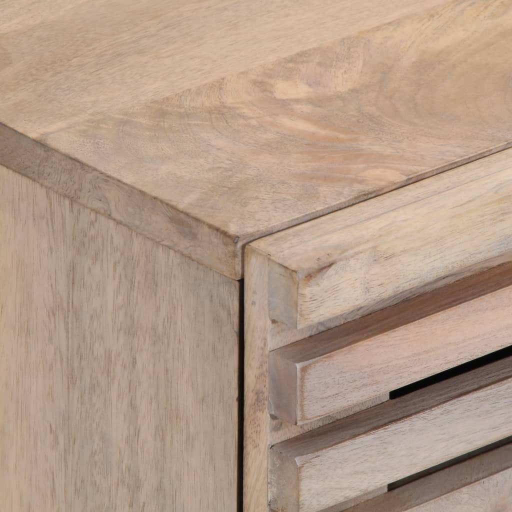 sengeborde 2 stk. 40x34x46 cm massivt bleget mangotræ