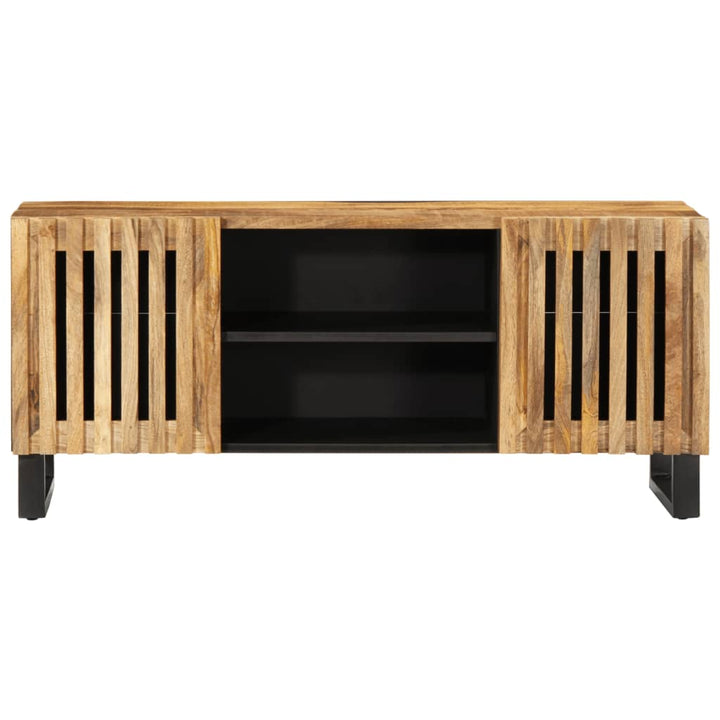 tv-bord 105x34x46 cm massivt ru mangotræ