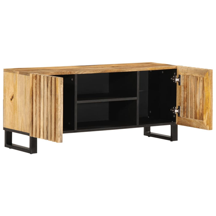 tv-bord 105x34x46 cm massivt ru mangotræ
