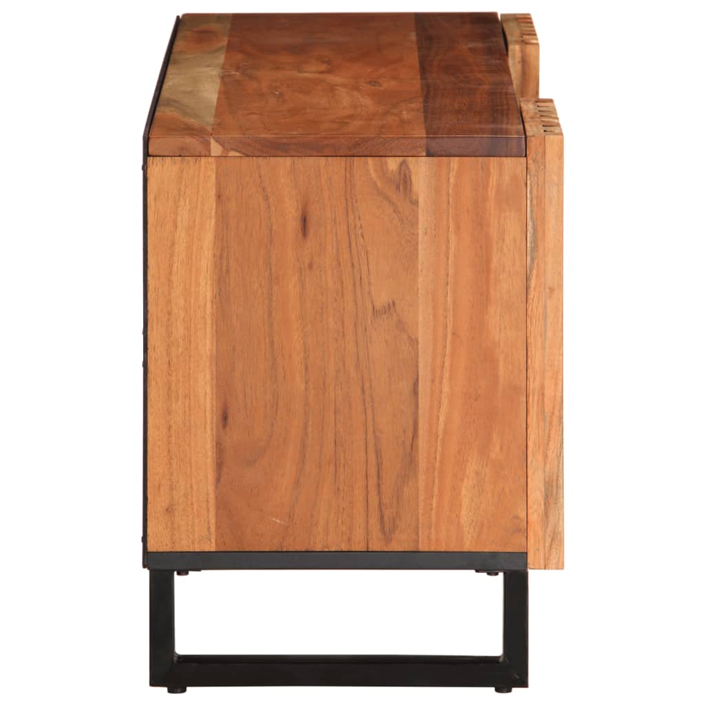 tv-bord 105x34x46 cm massivt akacietræ