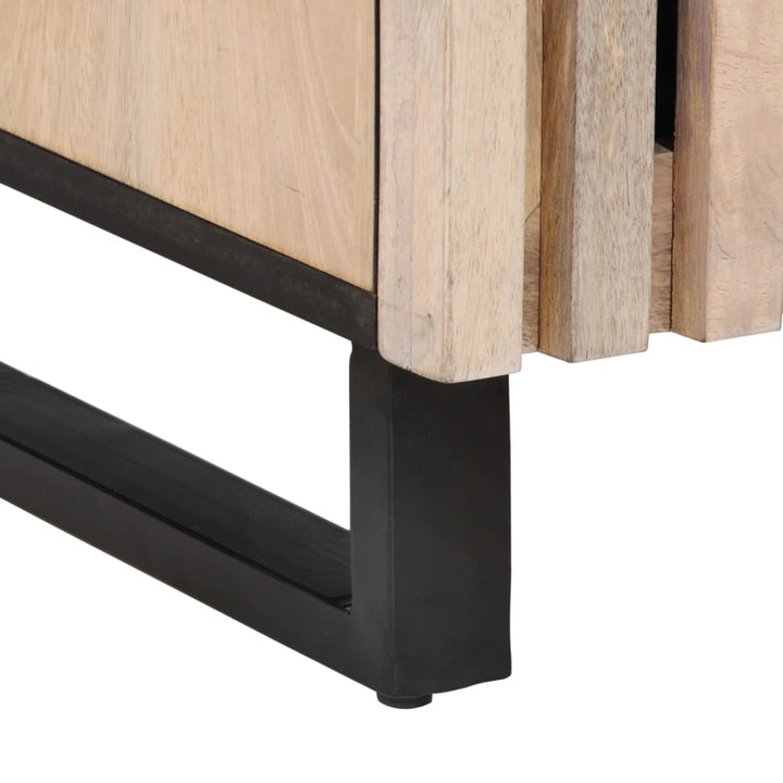 tv-bord 105x34x46 cm massivt mangotræ hvid