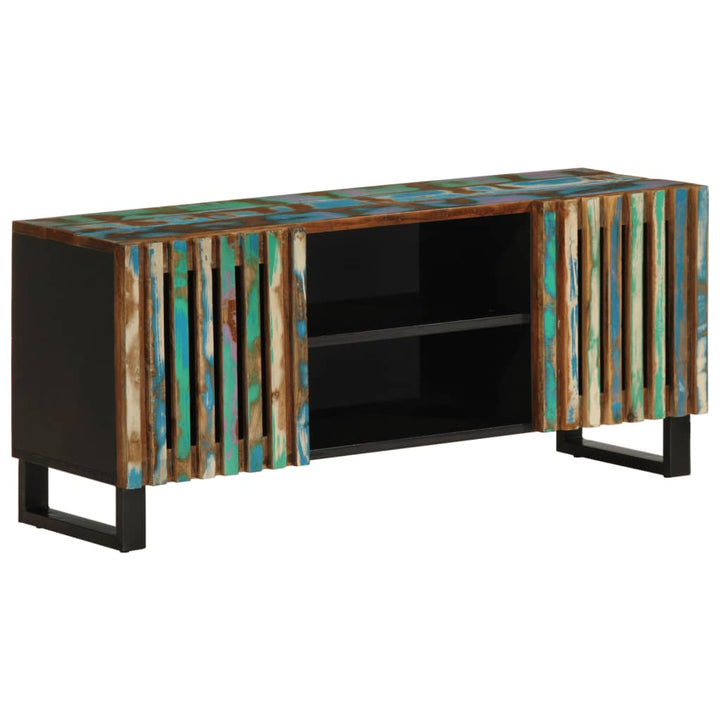 tv-bord 105x34x46 cm massivt akacietræ