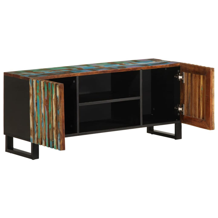 tv-bord 105x34x46 cm massivt akacietræ