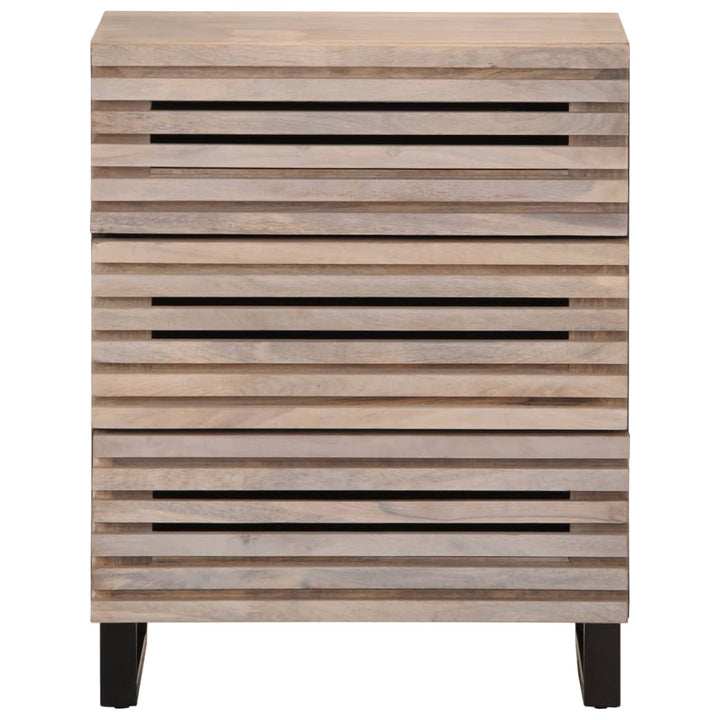 skænk 60x34x75 cm massivt mangotræ hvid