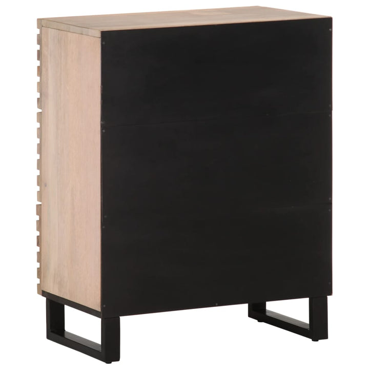 skænk 60x34x75 cm massivt mangotræ hvid