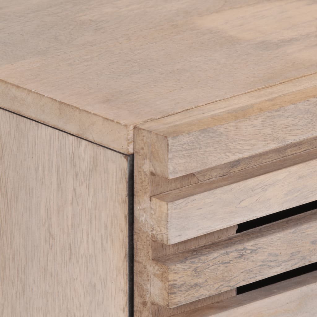 skænk 60x34x75 cm massivt mangotræ hvid