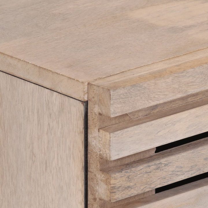 skænk 60x34x75 cm massivt mangotræ hvid