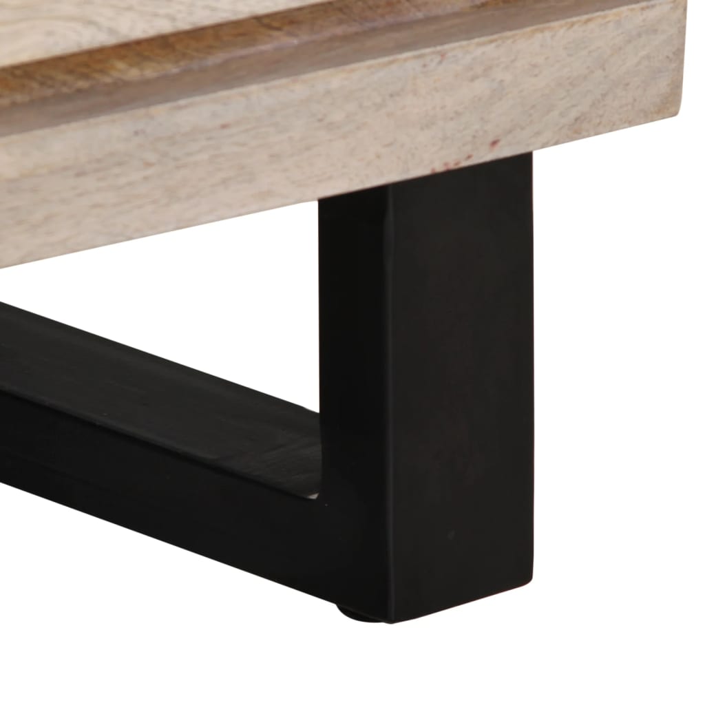 skænk 60x34x75 cm massivt mangotræ hvid