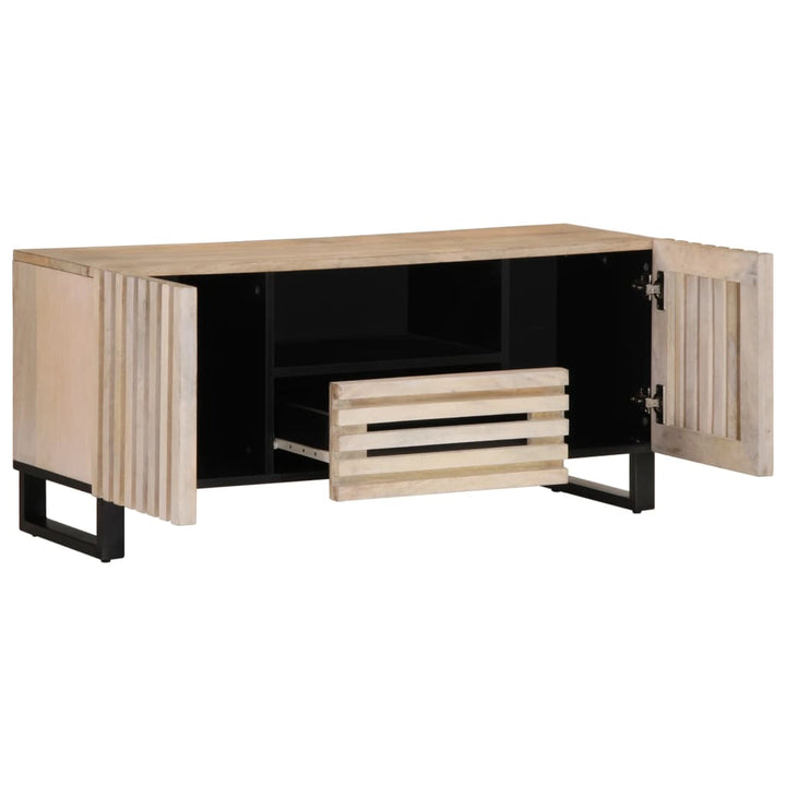 tv-bord 100x34x46 cm massivt mangotræ