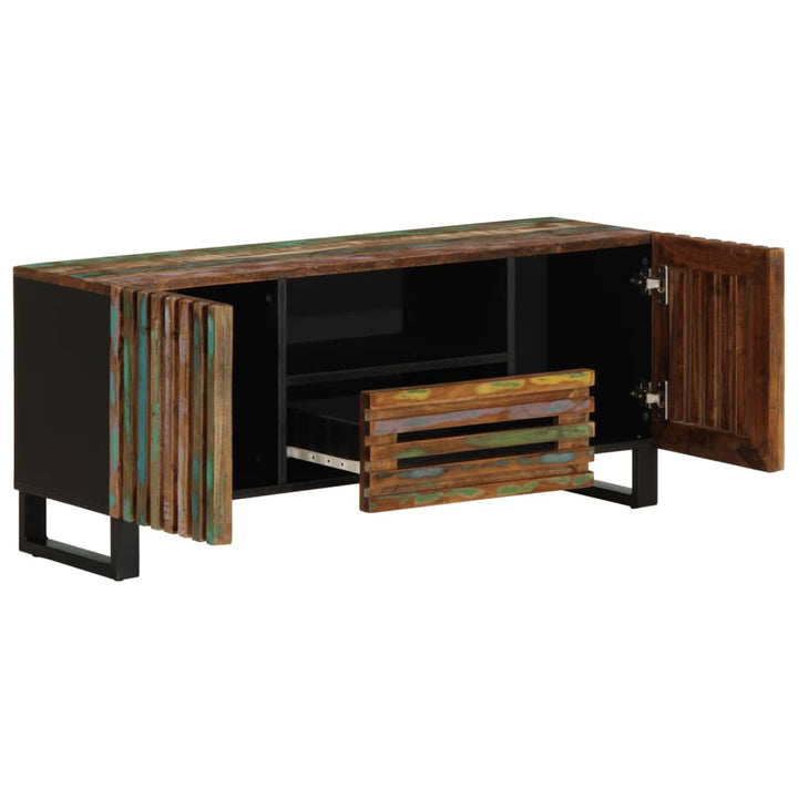 tv-bord 100x34x46 cm massivt akacietræ