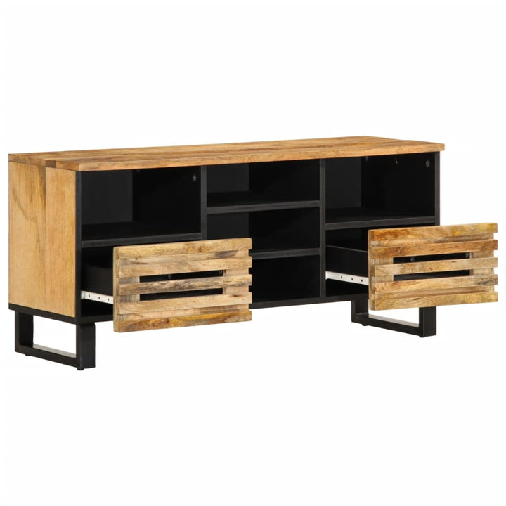 tv-bord 100x34x46 cm massivt ru mangotræ