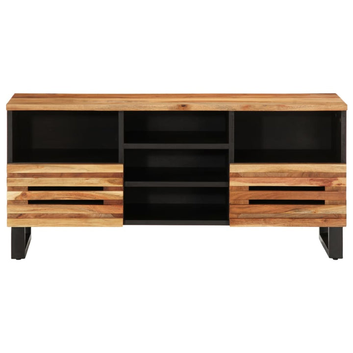 tv-bord 100x34x46 cm massivt akacietræ