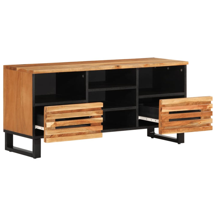 tv-bord 100x34x46 cm massivt akacietræ