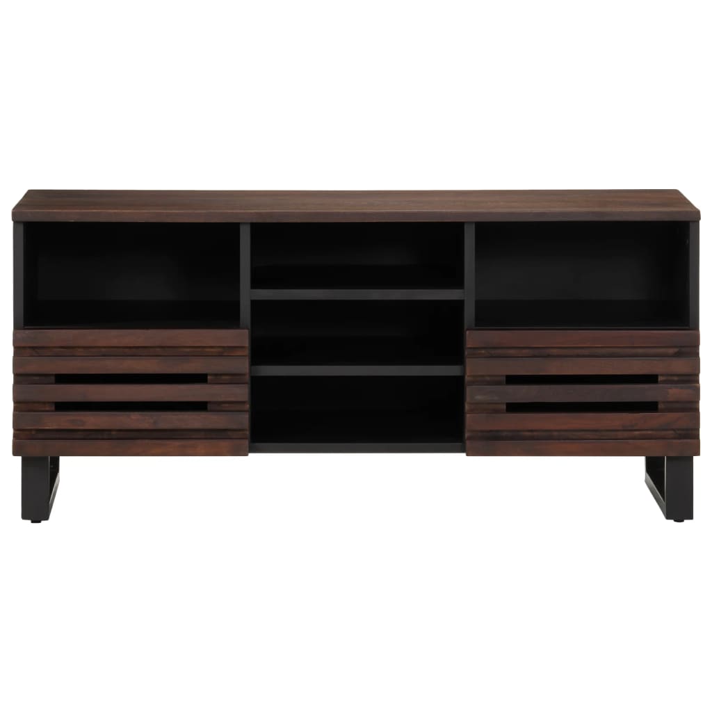 tv-bord 100x34x46 cm massivt mangotræ brun