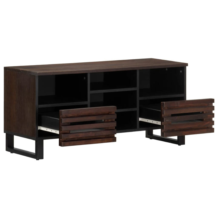 tv-bord 100x34x46 cm massivt mangotræ brun