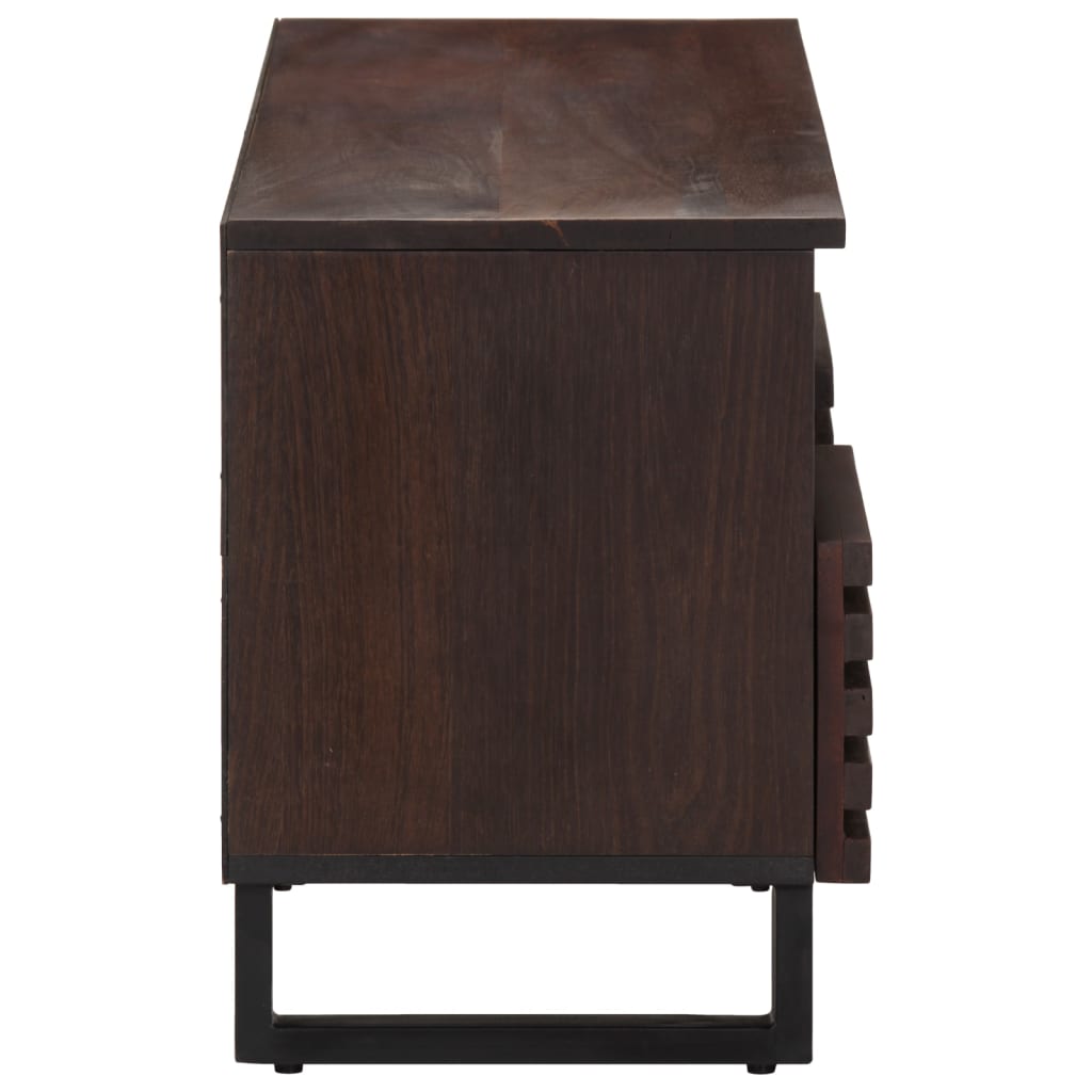 tv-bord 100x34x46 cm massivt mangotræ brun