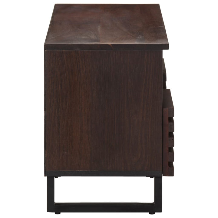 tv-bord 100x34x46 cm massivt mangotræ brun