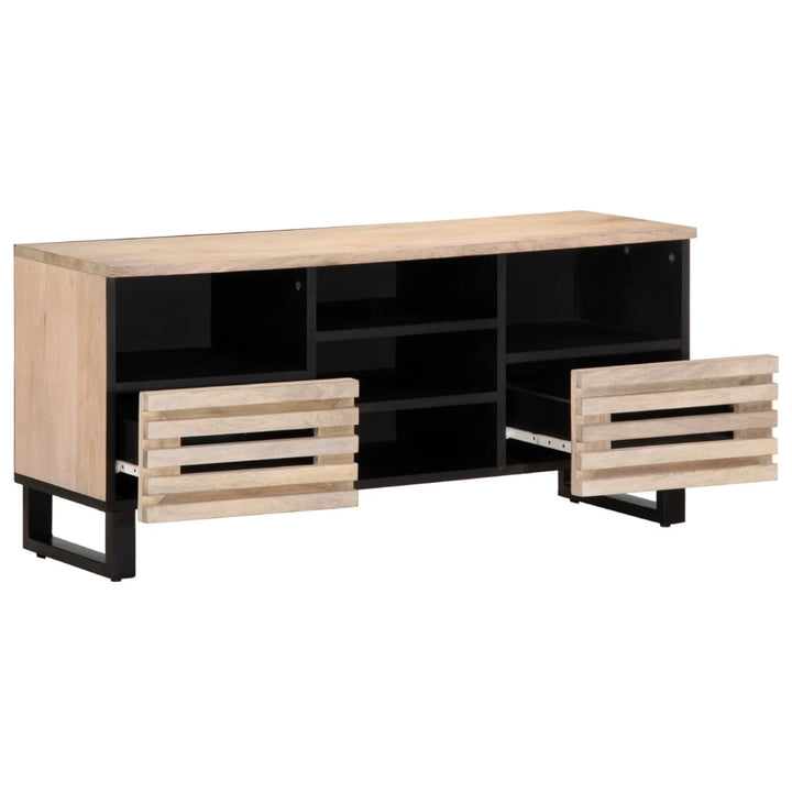 tv-bord 100x34x46 cm massivt mangotræ
