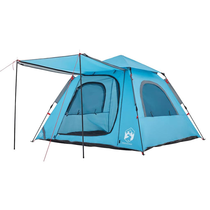 4-personers campingtelt quick-release blå