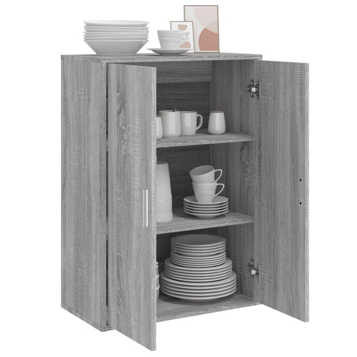 skænk 60x31x84 cm konstrueret træ grå sonoma-eg