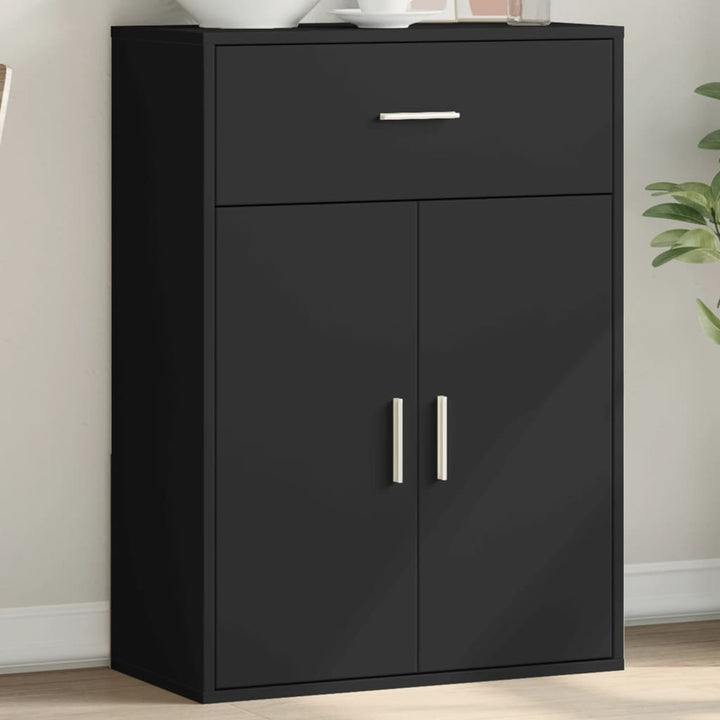 skænk 60x30x84 cm konstrueret træ sort