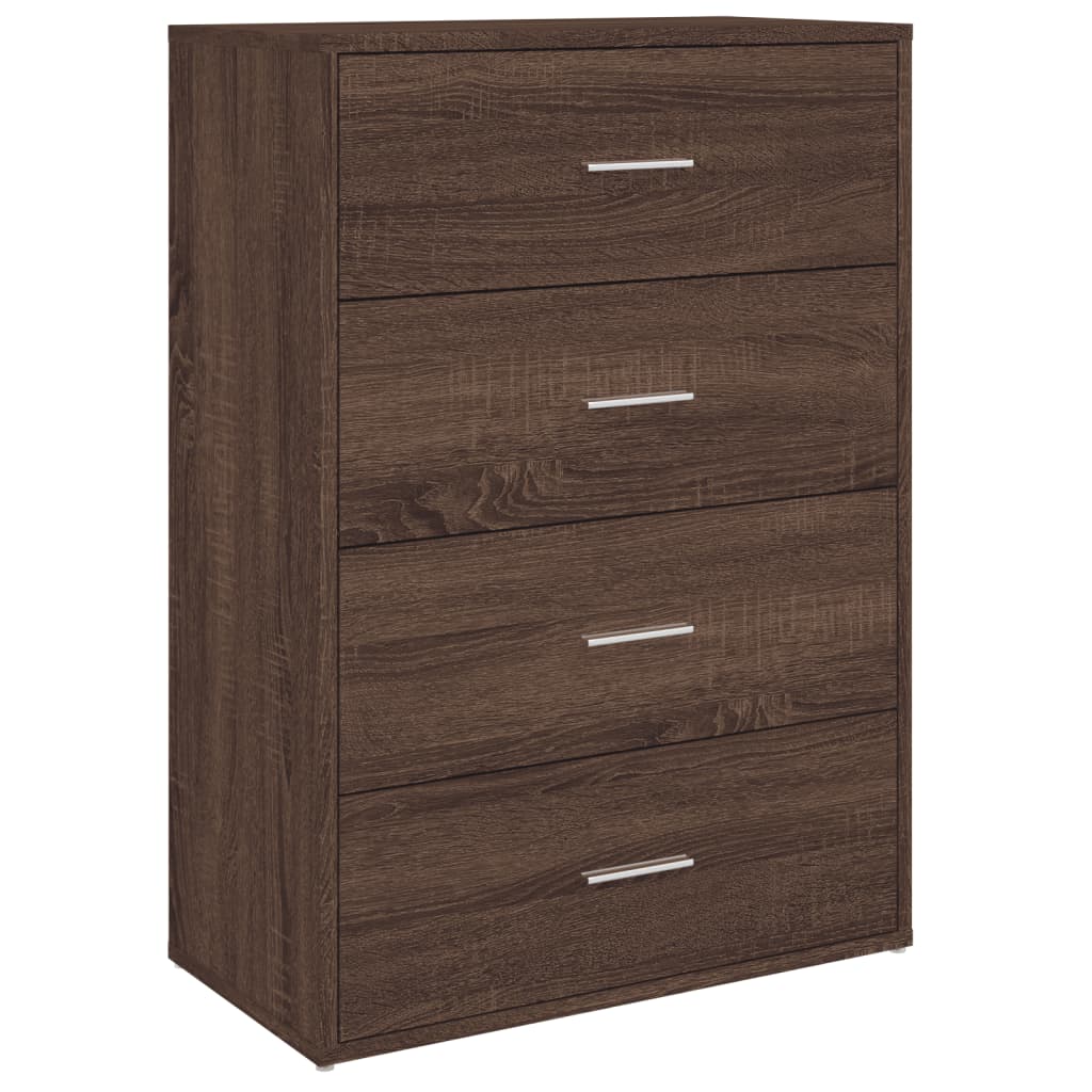 skænk 60x31x84 cm konstrueret træ brun egetræsfarve