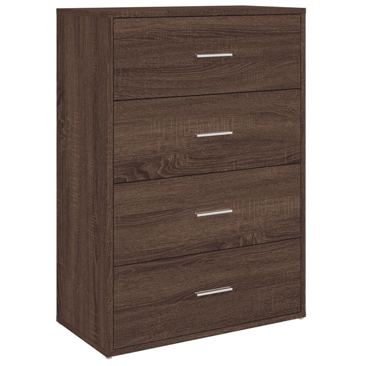 skænk 60x31x84 cm konstrueret træ brun egetræsfarve