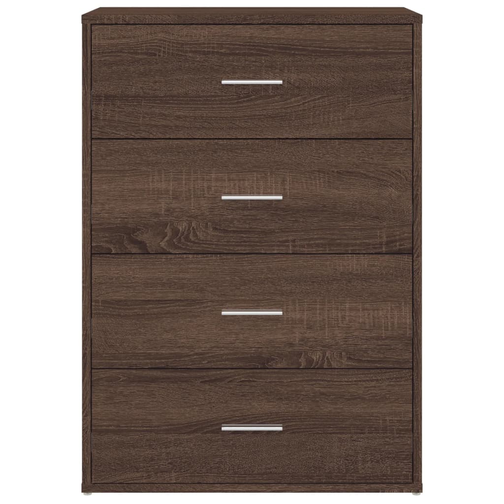 skænk 60x31x84 cm konstrueret træ brun egetræsfarve