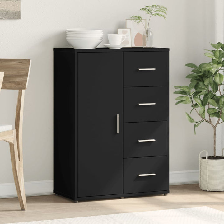 skænk 60x31x84 cm konstrueret træ sort