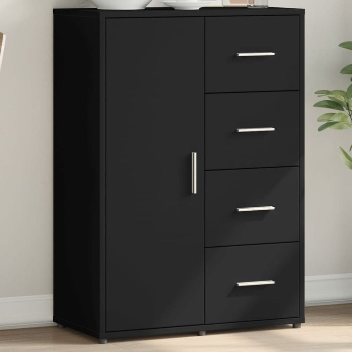 skænk 60x31x84 cm konstrueret træ sort