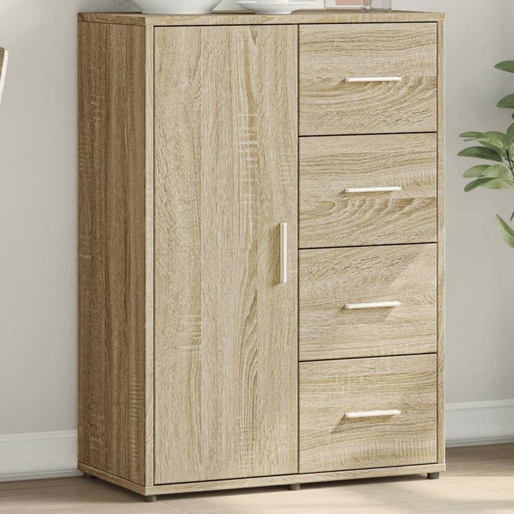 skab 60x31x84 cm konstrueret træ røget egetræsfarve