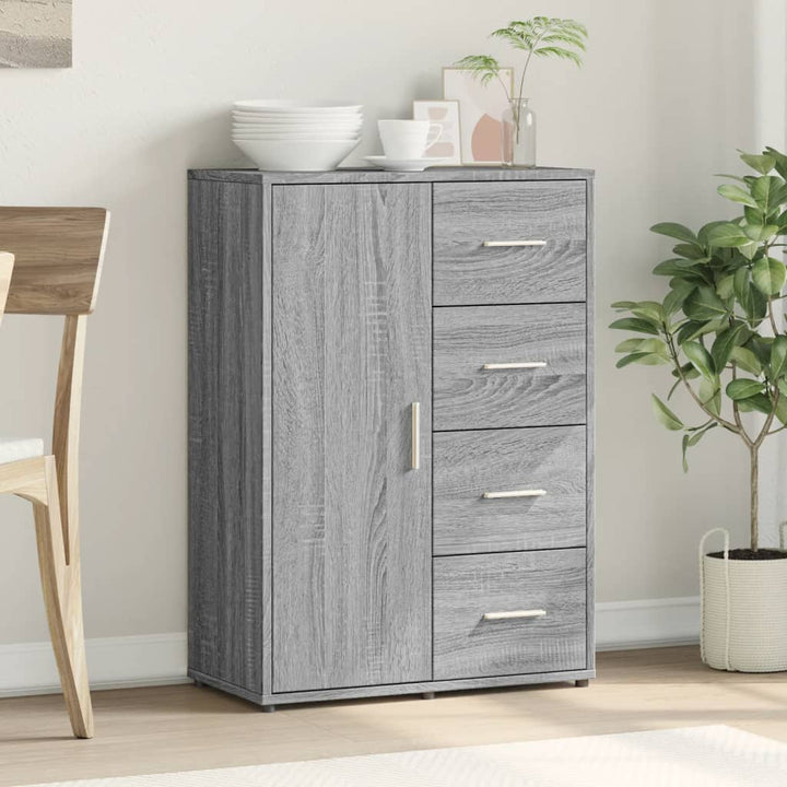 skab 60x31x84 cm konstrueret træ grå sonoma-eg