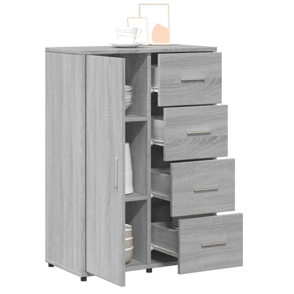 skab 60x31x84 cm konstrueret træ grå sonoma-eg