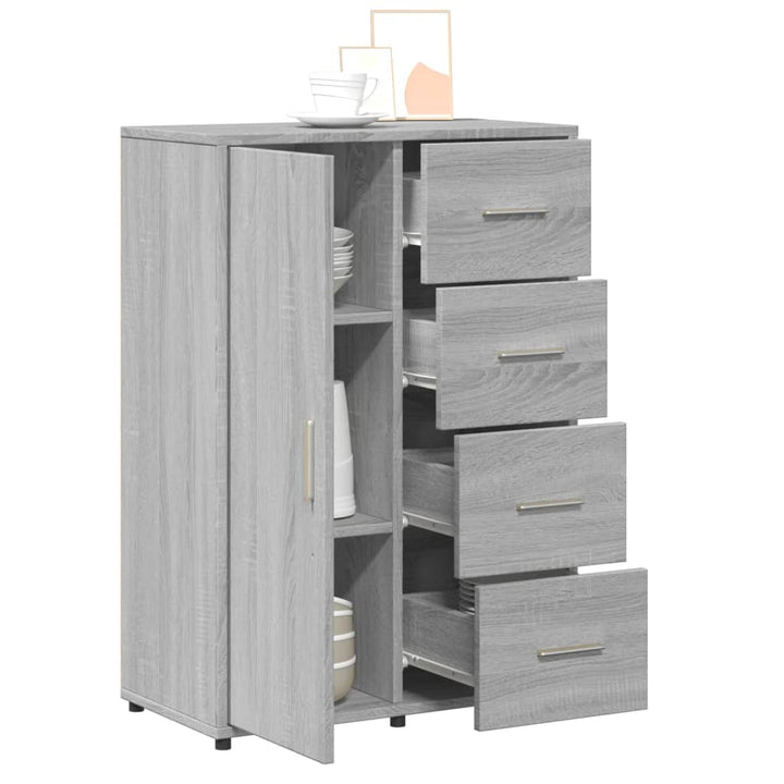 skab 60x31x84 cm konstrueret træ grå sonoma-eg