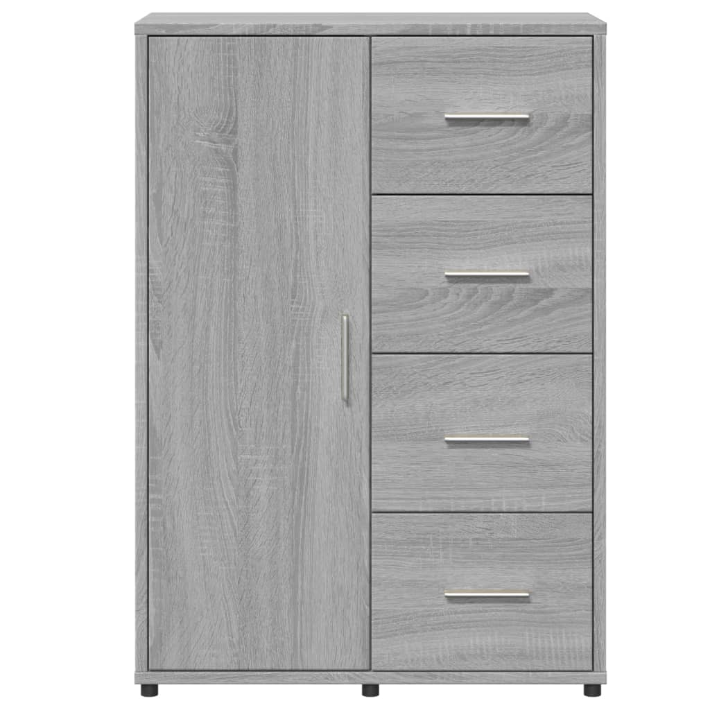 skab 60x31x84 cm konstrueret træ grå sonoma-eg