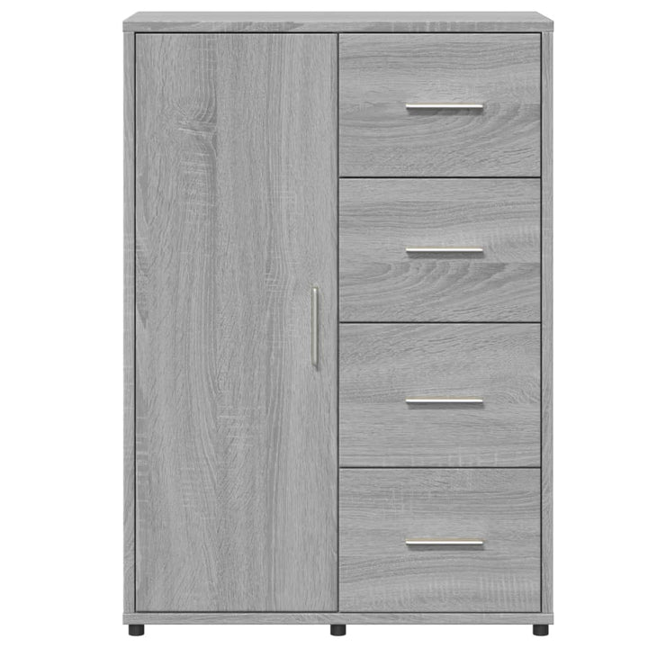 skab 60x31x84 cm konstrueret træ grå sonoma-eg