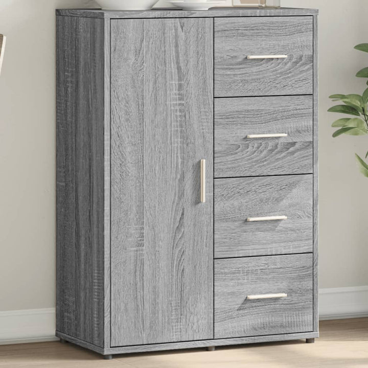 skab 60x31x84 cm konstrueret træ grå sonoma-eg