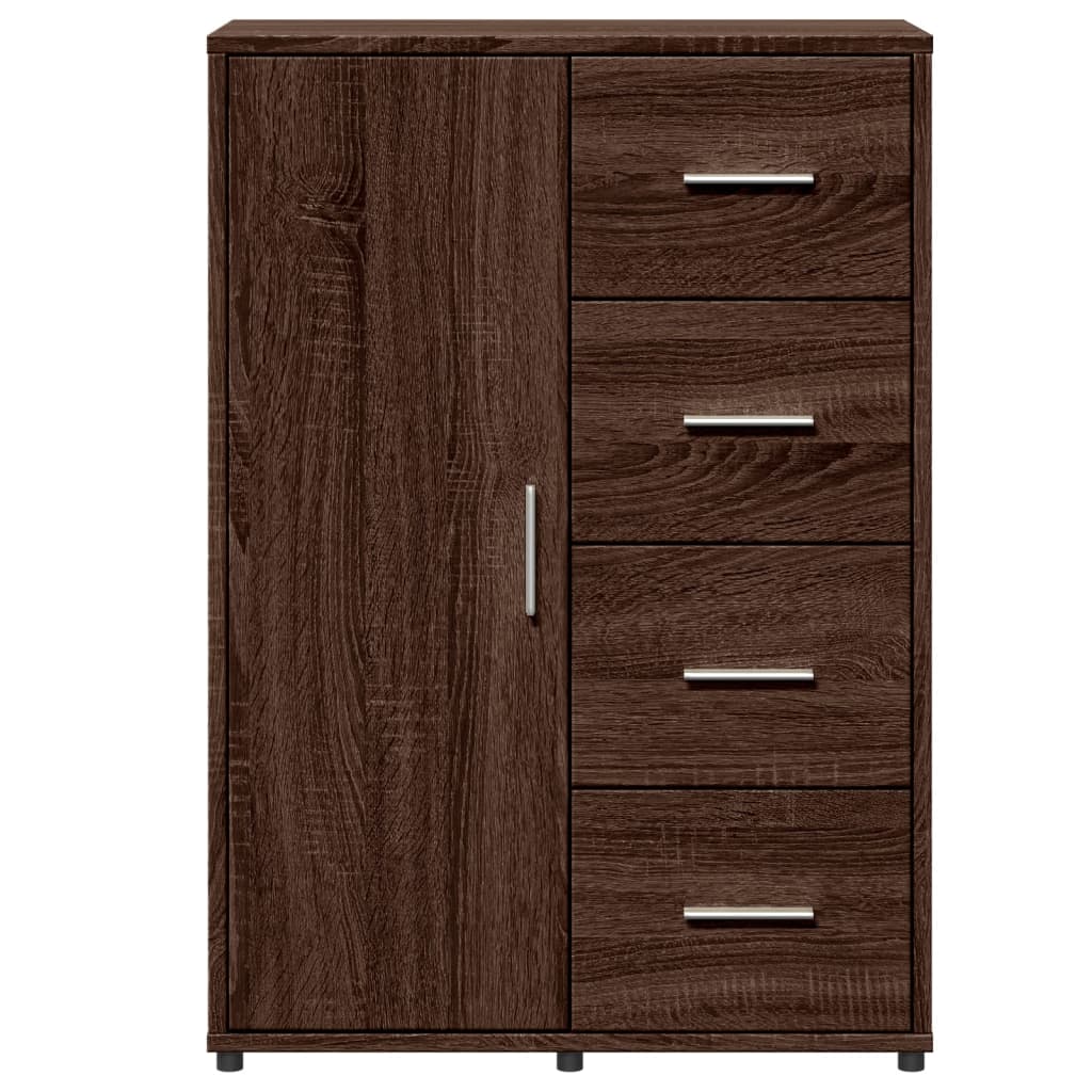 skænk 60x31x84 cm konstrueret træ brun egetræsfarve