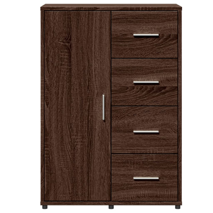 skænk 60x31x84 cm konstrueret træ brun egetræsfarve