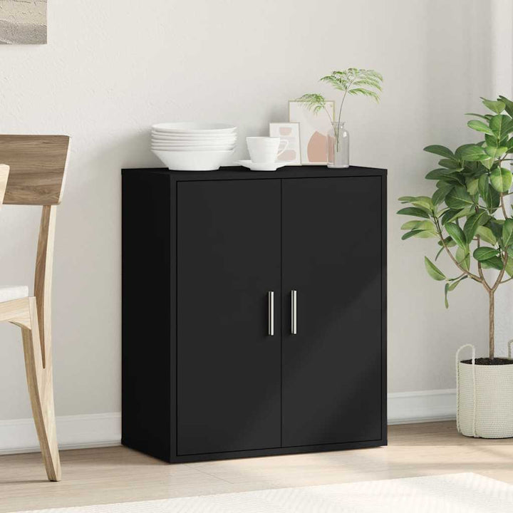 skab 79x38x80 cm konstrueret træ sort