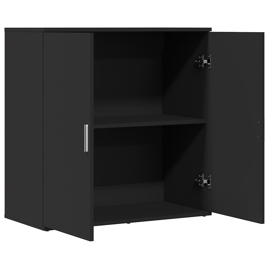 skab 79x38x80 cm konstrueret træ sort