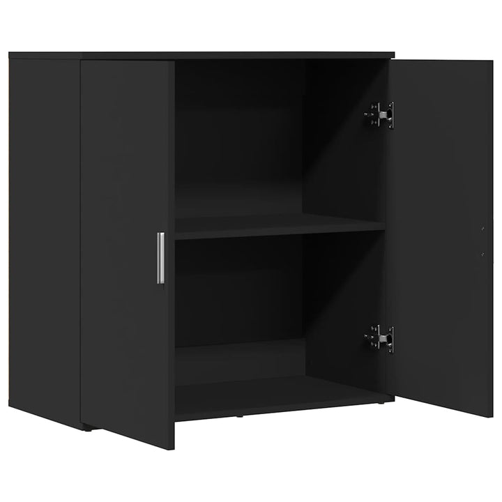 skab 79x38x80 cm konstrueret træ sort