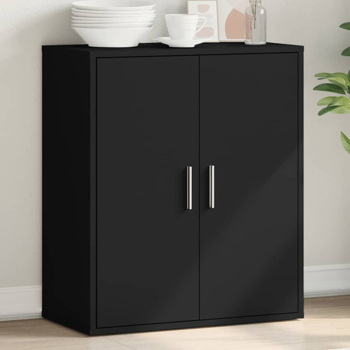 skab 79x38x80 cm konstrueret træ sort