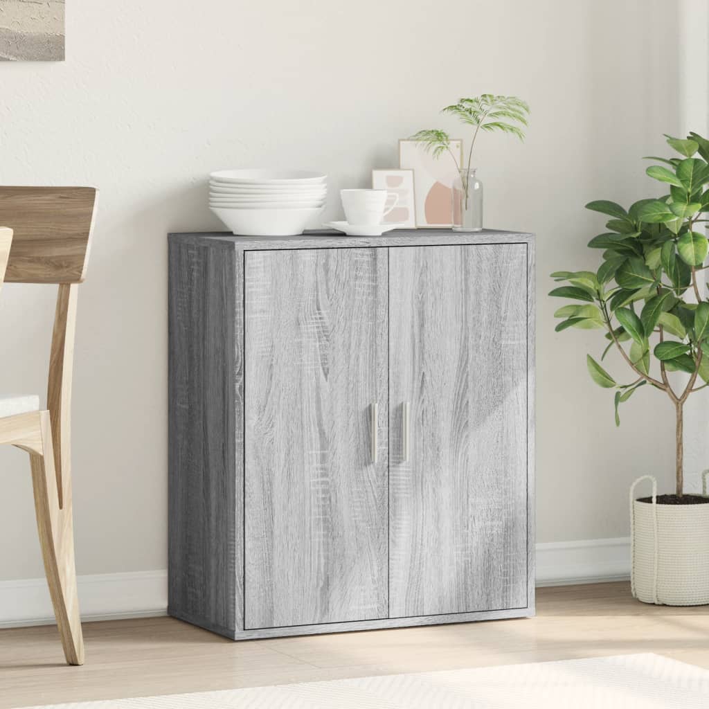 skab 79x38x80 cm konstrueret træ grå sonoma-eg