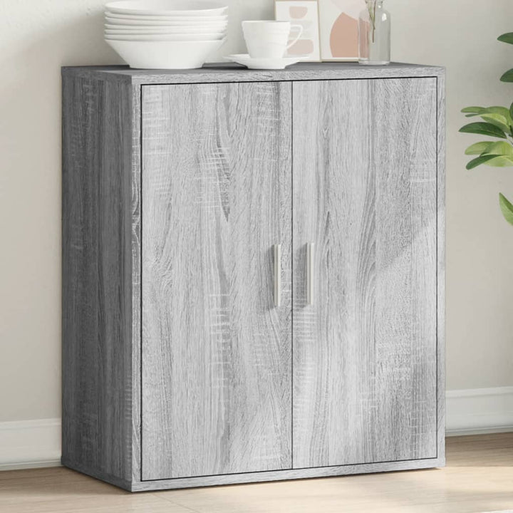 skab 79x38x80 cm konstrueret træ grå sonoma-eg