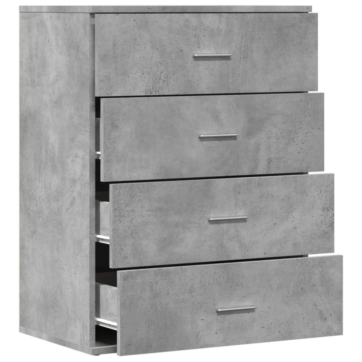 skænk 60x39x80 cm konstrueret træ betongrå