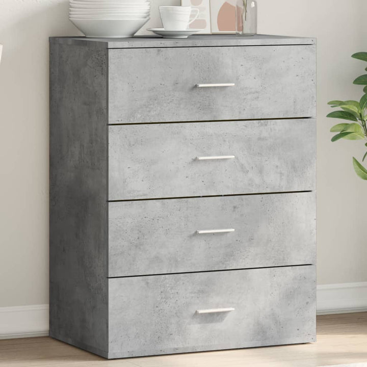skænk 60x39x80 cm konstrueret træ betongrå